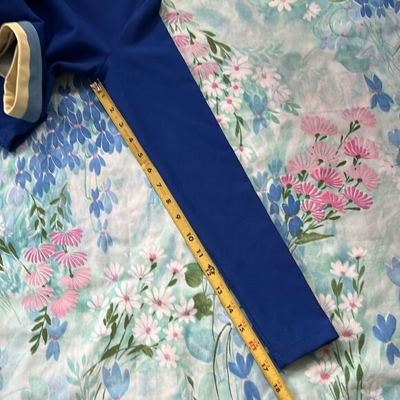 Wilo the Label Ribbed Long Sleeve Blue Crop Top - S - Picture 8 of 9